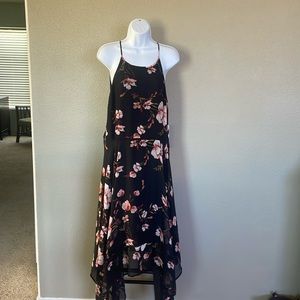 Asymmetrical floral dress